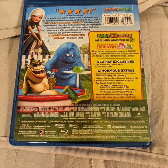 DVD Blu-ray Monsters vs Aliens - Picture 2 of 3